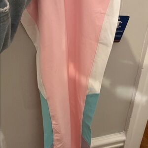 Champion Pink and White Colorblock Top